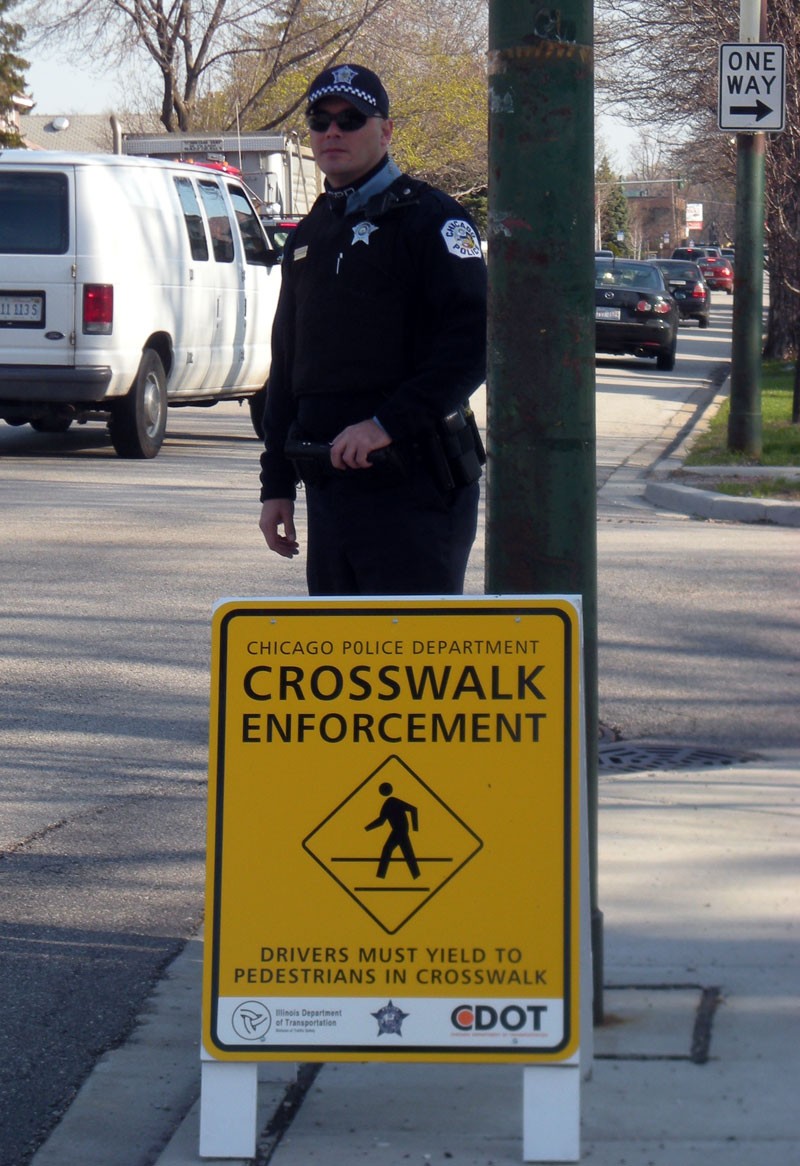 Crosswalk enforcement effort